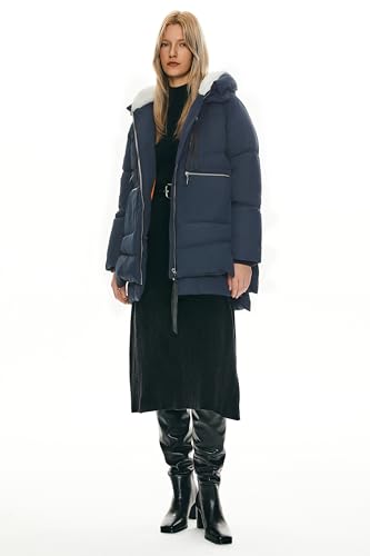 Orolay Women's Thickened Down Jacket - color: Navy, size: XX-Small