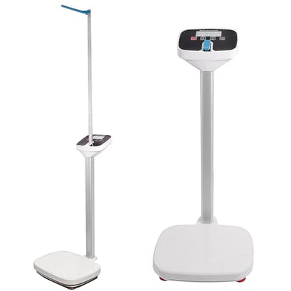 Digital Medical Scale,Professional Height and Weight Physicians Scale for Hospital, School, Beauty Salon.Measuring Range: 0.44 lbs - 440 lbs,2.3 ft - 5.8 ft. - size: 440lbs