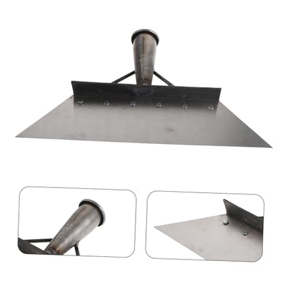 Manure Scraper and Metal Blade Scraper Tool for Livestock Barn Cleaning, 32cm Heavy Duty Manganese Steel Multi-Functional Poultry Manure Shovel for Farm and Chicken Coop