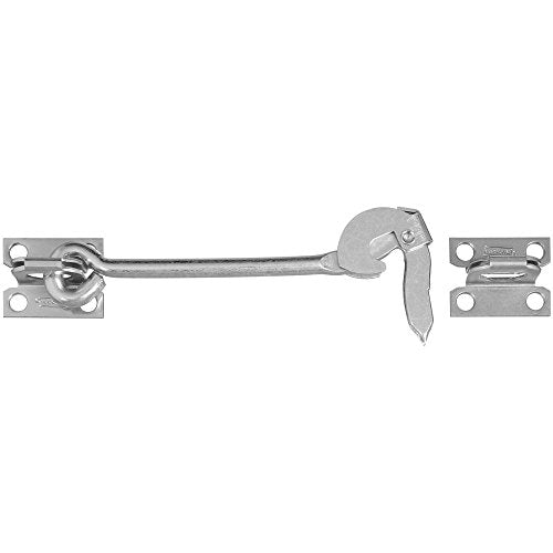 National Hardware N122-622 Safety Gate Hook 6 in Heavy Duty Metal Hook with WeatherGuard Protection Zinc-Plated Steel Automatic Locking for Gates Doors Livestock Farm Applications