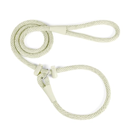 Lynxking Dog Leash Slip Lead Reflective Breathable Rope Comfortable Strong No Pull Slip On Pet Training Lead for Dogs (Beige, Small 3/8 inch x 6ft) - color: Beige, size: Small 3/8 inch x 6ft