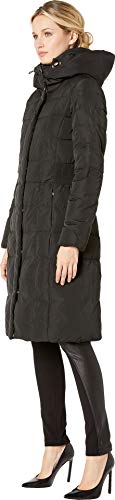 Cole Haan Women's Long Quilted Puffer Coat Down Jacket - color: Deep Black, size: Small