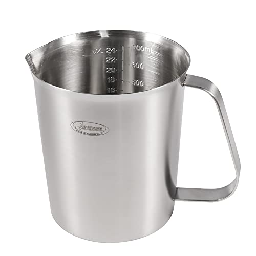 Measuring Cup, [Upgraded, 3 Measurement Scales, Including Cup Scale, ML Scale, Ounce Scale], Newness Stainless Steel Measuring Cup with Marking with Handle, 24 Ounces (0.7 Liter, 3 Cup) - size: 24 OZ (3 Cup, 700 ML)