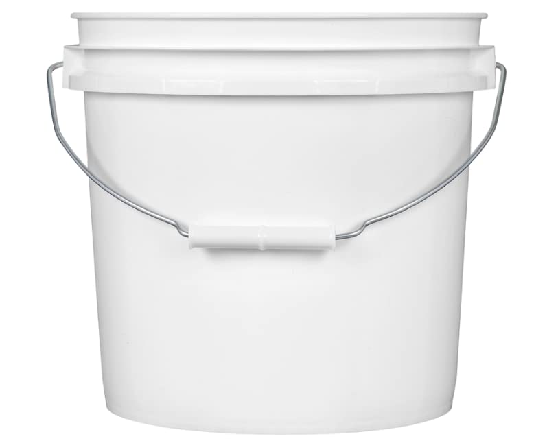 House Naturals 2 Gallon Food Grade, BPA Free, Made in USA Bucket with Screw On Lid (Pack of 3)
