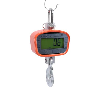 1000kg Heavy Duty Crane Scale Industrial Hanging Scale Digital LCD Display with Remote Control Temperature Humidity for Farm Outdoor Weighing