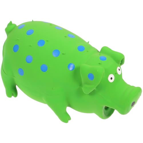 balacoo Dog Chew Toy with Grunting Sound Interactive Pig Molar Plaything Bite Resistant Pet Chew Toy for Dental Health Training 7.08X3.54X1.57In