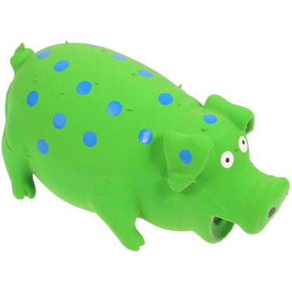 balacoo Dog Chew Toy with Grunting Sound Interactive Pig Molar Plaything Bite Resistant Pet Chew Toy for Dental Health Training 7.08X3.54X1.57In
