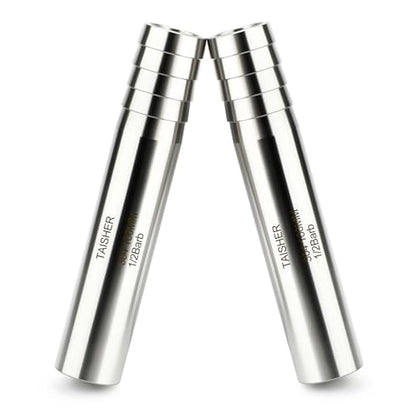 TAISHER 5PCS 304 Stainless Steel Pipe Fittings, 1/2" Barb, 4" Length Weld Nipple Cast Pipe - size: 1/2" Barb(4" Length)