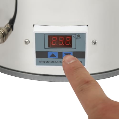 Chicken Water Heater, 18.9L/5 Gallon Adjustable Temperature Poultry Drinking Water Heater Machine 50W 110V Chicken Coop Accessories in Winter Heavy Duty Heated Waterer for Birds, Ducks, Indoor Outdoor