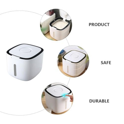 TOYANDONA Large-capacity Sealed Grain Storage Box for Kitchen and Home, Portable Black Rice Storage Container with Strong Sealing Effect, Abs and Pp Material Flour and Dog Food Holder