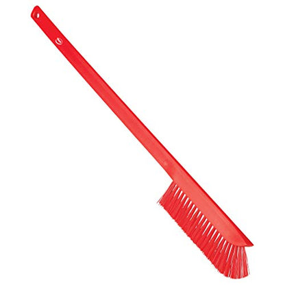 Vikan 41974 Ultra-Slim Cleaning Brush with Long Handle, 23.62" Medium, Red - color: Red