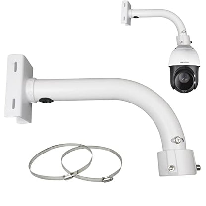 Security Camera Mount Bracket, Dome PTZ Camera Mount Universal Camera Pole Mount Bracket for CCTV Security Camera/IP Camera, L Type
