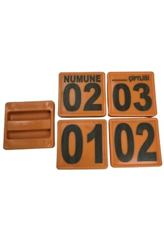 Livestock Ear Tag Numbering Kit 175 Piece Orange Cattle and Sheep Identification Tags for Farm Animal Management