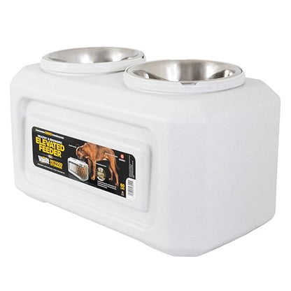Gamma2 Vittles Vault 2-in-1 Elevated Dog Bowls and Dog Food Container, Up To 50 Pounds Dry Pet Food Storage, Made in USA