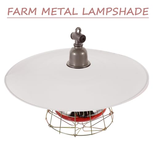 Toddmomy 1pc Metal Heat Lamp Cover for Chickens Reptiles High Temperature Resistant Lampshade for Poultry and Livestock Easy to Install Bulb Guard for Chicken Coop Heating