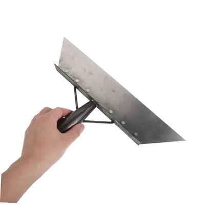 Heavy Duty Manganese Steel Flat Shovel Scraper Tool for Livestock Manure Cleaning, 38cm Multifunctional Barn Dung Scraper for Farm and Poultry Waste Removal