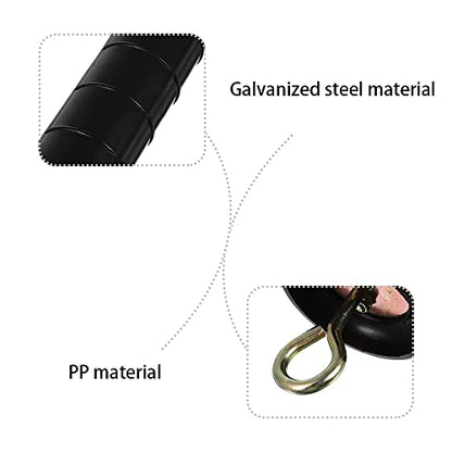 Electric Fence Gate Handle Insulated Spring Gate Handle Electric Fence Arch Hook for Fence Home (Black, 2Pcs)