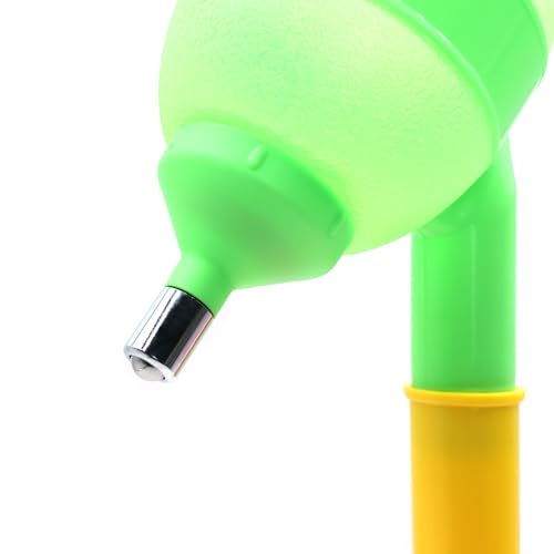 DELIFUR Pet Standing Water Dispenser Adjustable Cat Dog Drinking Water Dispenser Bowl with Detachable Pole Automatically Feeding Water (Red)
