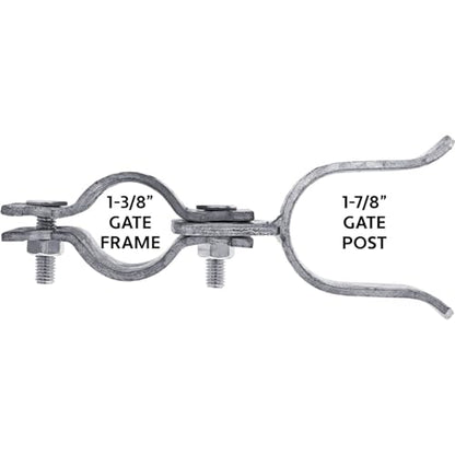 1-3/8" x 1-7/8" - Chain Link Fence Gate Fork Latch - Galvanized - with Hole for Padlock - CASE Qty 25 - size: 1-3/8" x 1-7/8" - CASE QTY 25