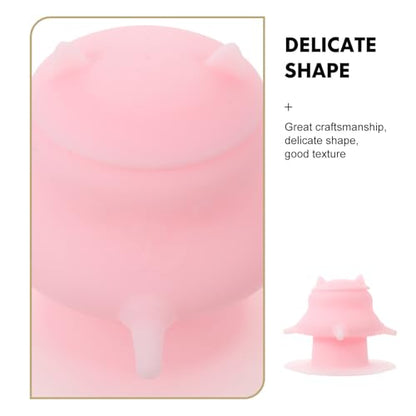 Pet Feeder Bowl with Nursing Nipple - Silicone Kitten Milk Feeder for Puppies and Small Animals - Puppy Milk Feeding Station for Animal Lovers - Pink - color: Pink