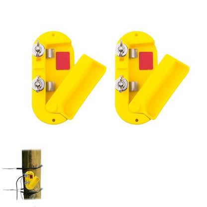 Cut Off Switch Electric Fence Switch of Plastic Single Pole-Yellow 2 Pack - style: 2 Pack