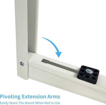 Homydom Heavy Duty Outdoor Wall Mounting Bracket for Ductless Mini Split AC & Heat Pump | Universal Condenser Stand Fits 9000-36000 BTU | Anti-Vibration Rubber Mounts, Supports Up to 330 Lbs
