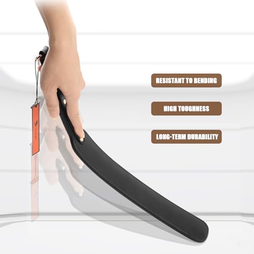 14 inch Faux Leather Paddle,Riding Crop for Horse Training, Stainless Steel Handle - color: Black