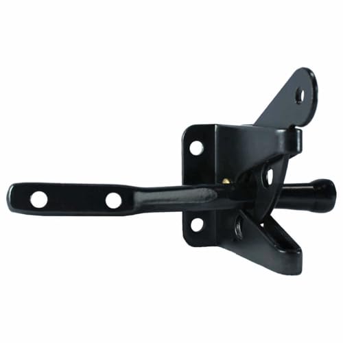 Single Sided Wood Fence Gate Latch - Black - Marine Grade Powder Coated for Long Lasting Looks and Rust Resistance - CASE Qty 50 - size: Single Sided - Qty 50