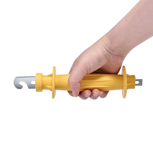 20 Pcs Eelectric Fence Spring Gate Handle for Electric Fence，Electric Fence Heavy Duty Gate Handle (Yellow)