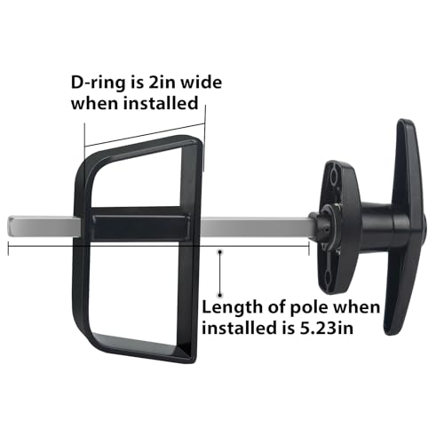 5-1/2" T-Handle Lock kit-Hurrikom Shed Door Latch with 5 Keys, 5-1/2" Stem Shed T-Handle Lock Kit for Sheds Doors, Playhouses, Chicken Coops,Camper, RV, Garage Door(Black) - size: 5.5 inch