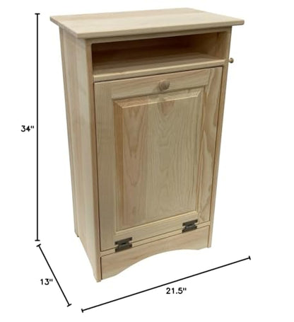 Peaceful Classics Pet Feeder Station, Unfinished | Dog Food Storage Container, Dog Food Storage Cabinet, Pet Supplies Organizer, Can Hold 35 Lbs of Pet Food - color: Unfinished