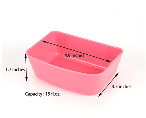 12 Pack Rabbit Feeder Waterer Chicken 15OZ Guinea Pig Cage Bowl Food Water Hanging Watering Container Feeding Dish Coop Cup Treats Drinker for Pigeon Dove Puppy Cat Bird Bath Basin Hamster Bed - size: Pack of 12