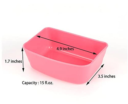 6 Pack Rabbit Feeder Waterer Chicken Guinea Pig Cage Food Water Bowl Hanging Watering Container Feeding Dish Coop Cup Treats Drinker for Pigeon Dove Puppy Cat Bird Bath Basin Hamster Bed - size: 15 oz cage bowl Pack of 6