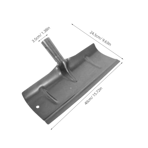 Toyvian Manual Fowl Manure Shovel Head for Livestock Cage and Chicken Coop Cleaning, 40cm Metal Animal Waste Scraper Tool for Stall and Poultry Waste Removal