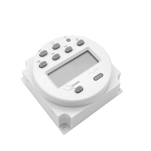 12V Timer Switch, Wenzhiiot 12V AC/DC Input 200-250V 16A Output Digital LCD Programmable Time Switch Relay Supports 28 Scheduled Tasks Daily/Weekly