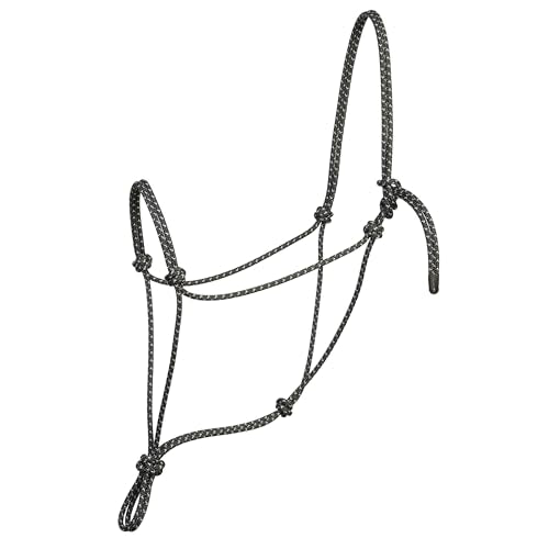 Silvertip Weaver Leather Big Sky Rope Halter - color: Black/Silver, size: Weanling