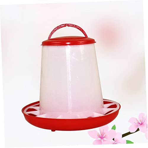 Chicken Feeder No Waste Feeder Cover Automatic Chicken Feeding Bowl for Hens 1pc