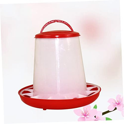 Chicken Feeder No Waste Feeder Cover Automatic Chicken Feeding Bowl for Hens 1pc
