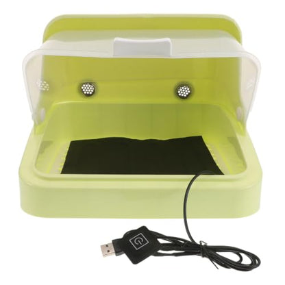 Chick Brooder Box with Tricolor Adjustable Heating System and Enhanced Air Circulation for Quail and Bird Eggs, Plastic and Thermal Insulation Cotton Material, Suitable for Home