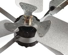 Master Flow GAF 24" Direct Drive 4500 CFM Whole House Fan with Shutter - 1/4 HP Permanent split-capictor Motor - Pull Chain Operation - WHFS24M