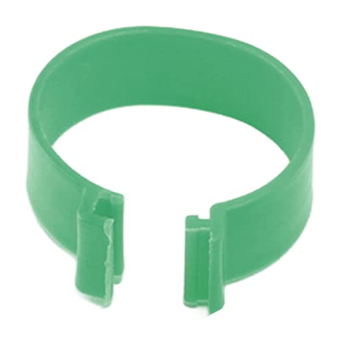 HERCHR Adjustable Chicken Leg Rings,100 Pcs Green Numbered Chicken Identification Leg Bands,Poultry Feet Ring Open Type Buckle Breeding Chicken Duck Goose Foot Ring Chicken Accessory (16mm) - size: 16mm