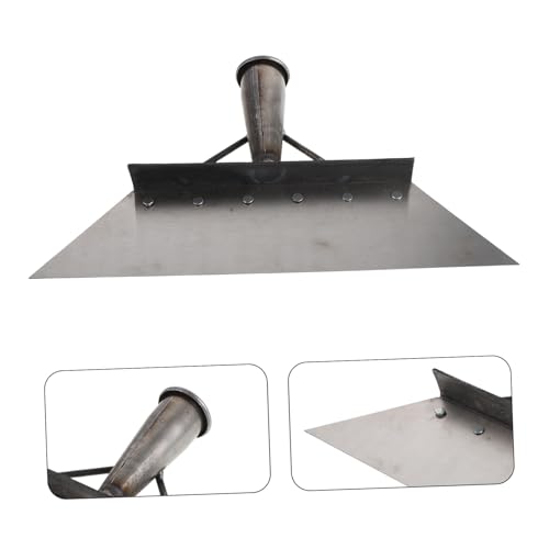 Heavy Duty Manganese Steel Manure Scraper Shovel for Livestock Farm Cleaning, 32cm Multifunctional Metal Pasture Feces Scoop for Barn and Outdoor Use