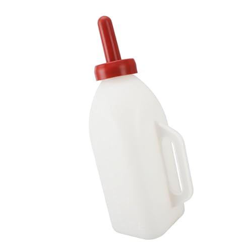 2L Calf Bottle, Thicken Leakproof Silicone Screw Nipple Calf Nursing Feeding Bottle with Hand Grip Handle Milk Pot Goats Feeder Livestock Supplies for Farm Pasture Equipment (Upright Milk Pot) - style: Upright Milk Pot