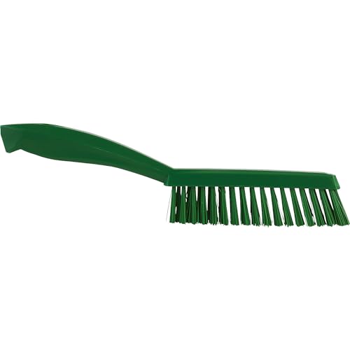 Vikan 41952 Brush,Narrow Hand,Stiff,11" x .75",PP/PBT,Green - color: Green
