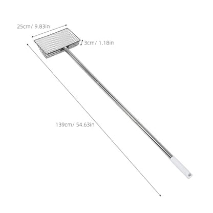TIDTALEO Livestock Manure Scoop with Long Handle and Wide Metal Litter Sifter for Chicken Coop and Animal Pen Cleaning, Sturdy Farm Waste Shovel for Poultry, Goat, Cattle, and Sheep