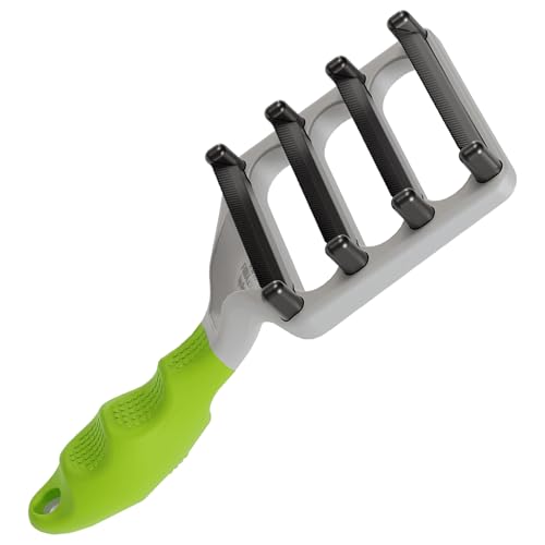 FUR4 deShedding Dog Brush for Short Hair Dogs – Pet Hair Brush with 4 Carbon Fiber Edges – deShedding Tool Removes Loose Fur – Gentle & Effective Dog Grooming Brush for Shedding - size: Short Hair