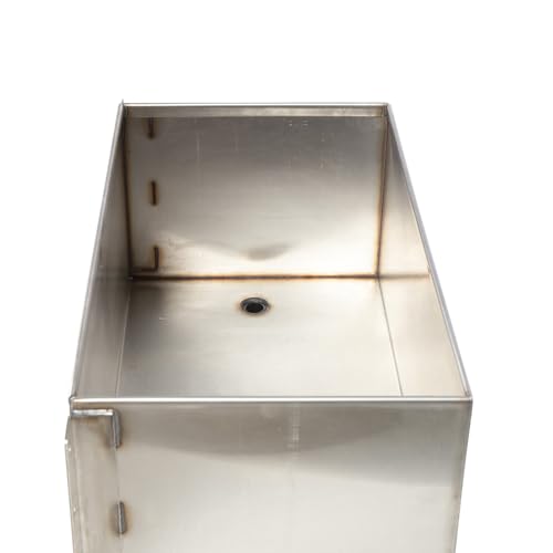 Heavy-Duty Stainless Steel Horse Water Trough (24" L x 13" D x 10" H) with Mounts