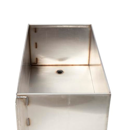 Heavy-Duty Stainless Steel Horse Water Trough (24" L x 13" D x 10" H) with Mounts