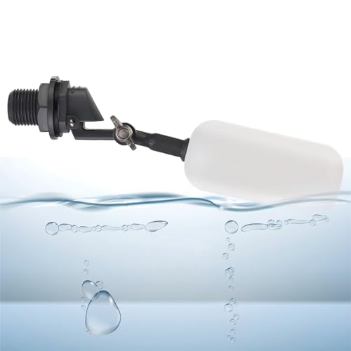 Cxztxcl Float Valve,1/2 Inch Automatic Water System Filler，Adjustable Arm for Ponds,Float Ball Valve,Plastic Aqua Pulse Float Valve，Automatic Water Level Control，Livestock Water Trough