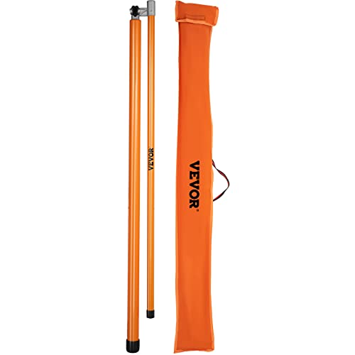 VEVOR Load Height Measuring Stick, 20' Sturdy Fiberglass Truck Height Stick with Adjustable Pole, Non-conductive Truck Height Measuring Stick with Carrying Bag, Height Stick for Trucks, Car Haulers - size: 20ft